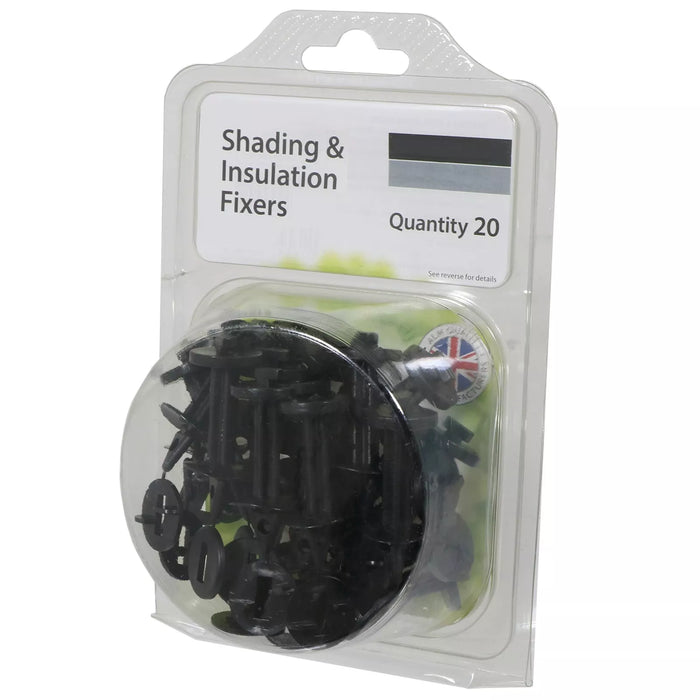 Greenhouse Insulation Shading Fixers Bubble Wrap PVC Plastic Frame Clips (Pack of 20)