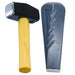 Twisted Log Splitter 2.5KG 9" Steel Wedge + 4lb Lump Club Hammer Mallet Heavy Duty Kit
