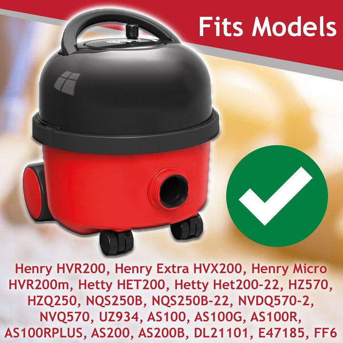 Complete Motor Unit for NUMATIC Henry Hetty Vacuum Cleaner + 2 x Carbon Brushes (TCO DL2 1104T 205403 240V)