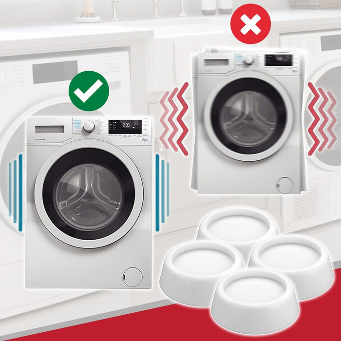 Anti Vibration Rubber Feet Appliance Furniture Non Slip Shock Absorber Pads (White, Pack of 4)