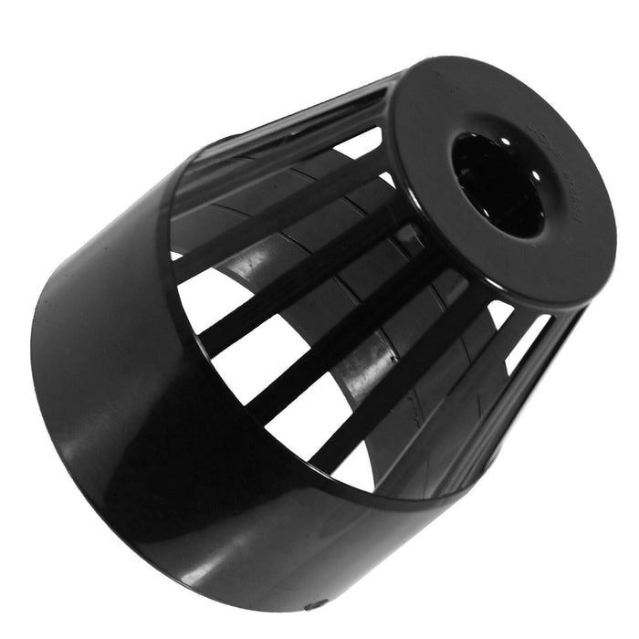 110mm Vent Terminal Soil Pipe Drain Stack System Ring Seal Bird Roof Cage (Black)