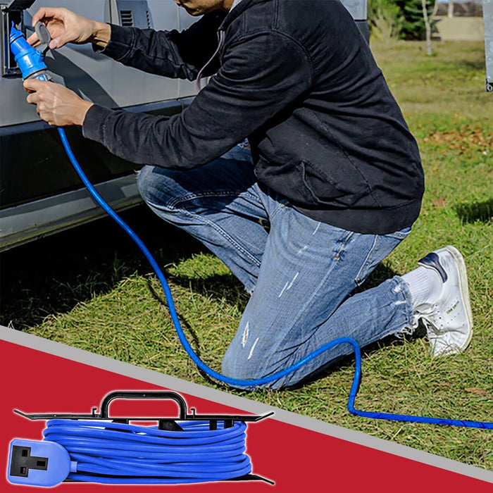 Caravan Cable Tidy Frame H Bracket Motorhome Extension Power Lead Wire Storage Winder (360mm x 125mm)