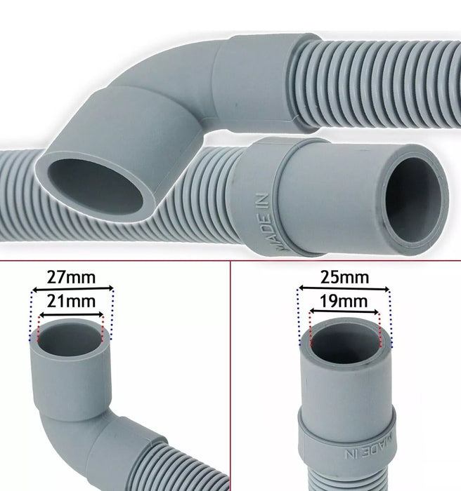 Drain Hose Kit Washing Machine Dishwasher Water Fill Angled Pipe Set Universal
