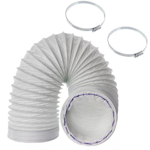 Universal Vent Hose for Air Con Conditioner Conditioning 3m 5" AC Extension Pipe + Clips