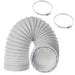 Universal Vent Hose for Air Con Conditioner Conditioning 3m 5" AC Extension Pipe + Clips