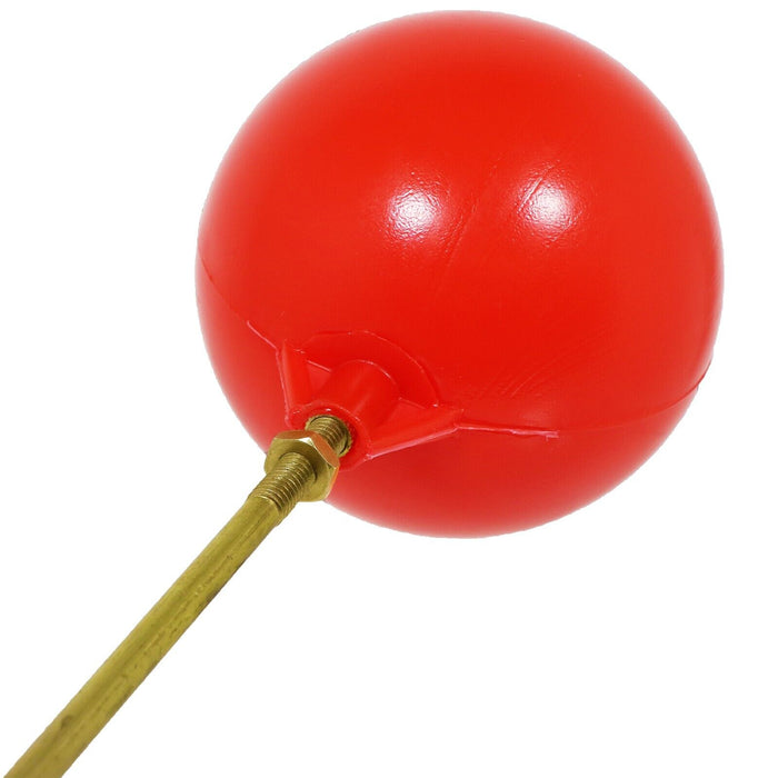 4 1/2" Ball Float for Toilet Cistern Ballcock Flush Valve BS 2456 (Plastic with Brass Thread Fitting)