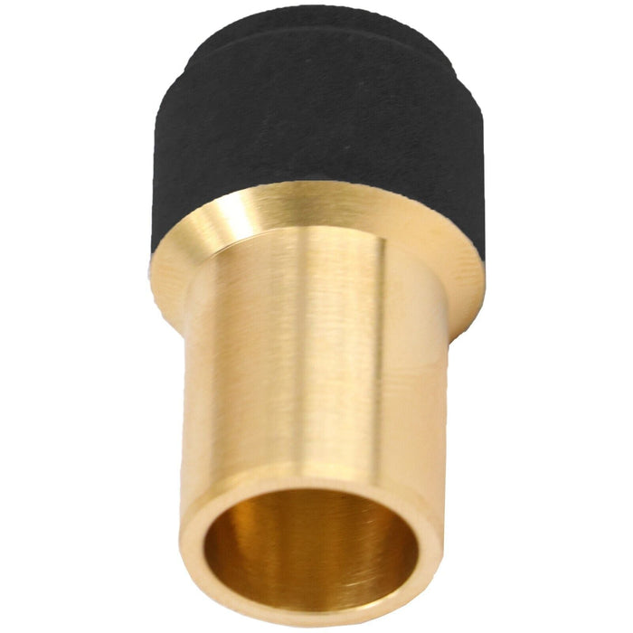 Radiator Valve 15mm x 10mm Black Pushfit Reducing Straight Speed Fit Compression Stem Valves (Pack of 4)