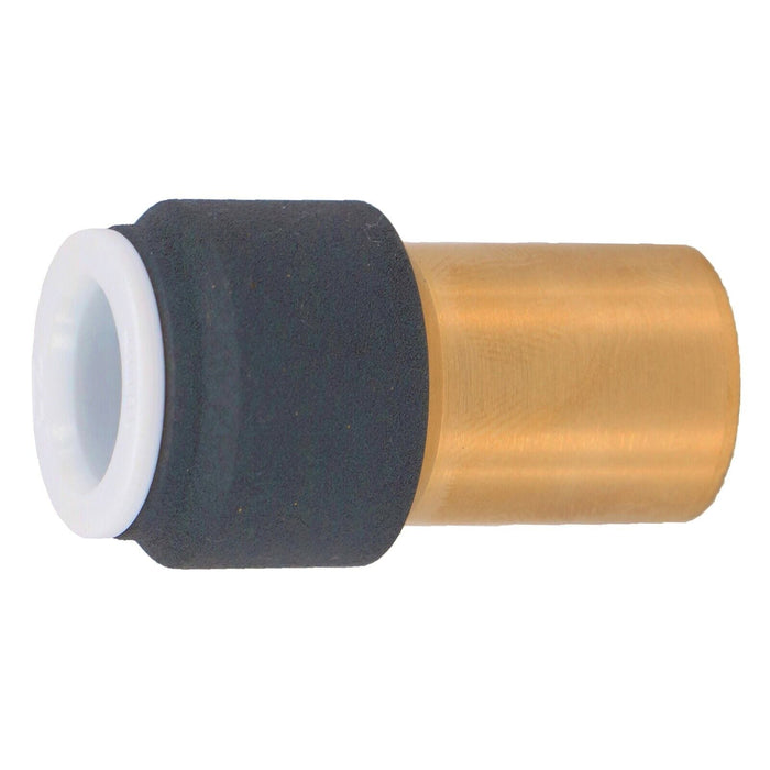 Radiator Valve 15mm x 10mm Anthracite Pushfit Reducing Straight Speed Fit Compression Stem Valves (Pack of 2)