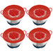 Pan Lid Spill Stopper Silicone Saucepan Pot Steamer Cover Anti Boiling Overflow Guards (Pack of 4)