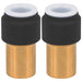 Radiator Valve 15mm x 10mm Black Pushfit Reducing Straight Speed Fit Compression Stem Valves (Pack of 2)