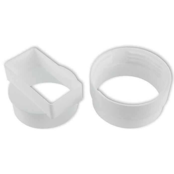 Air Conditioner External Vent Kit 4" 5" 6" 100mm 125mm 150mm Universal Exterior Wall Duct Set (White)