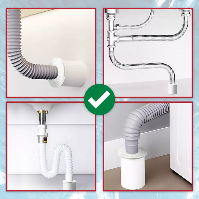 Drain Hose + Seal Plug Kit Washing Machine Dishwasher Waste Pipe Extension Set (2.5m)