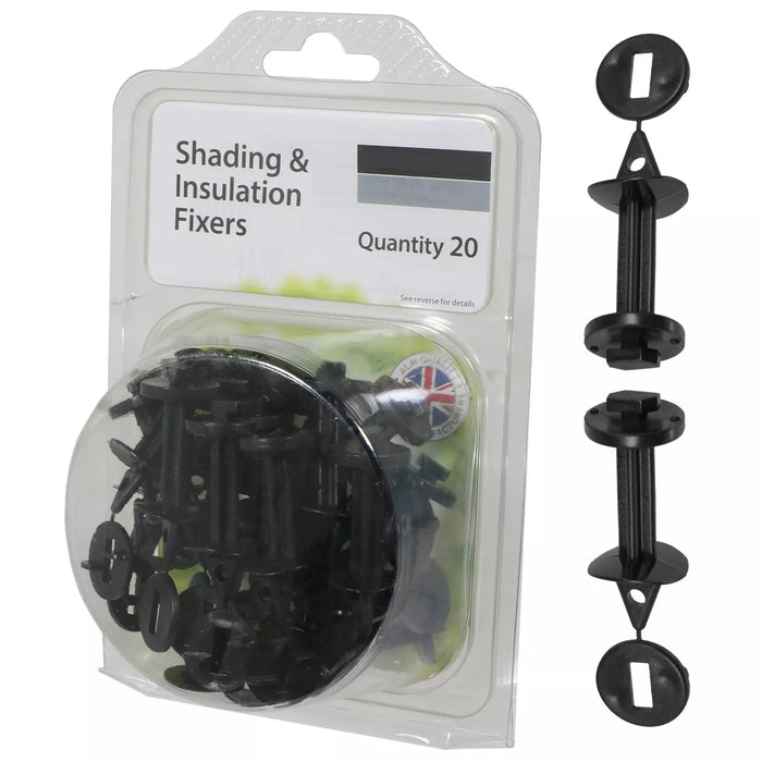 Greenhouse Insulation Shading Fixers Bubble Wrap PVC Plastic Frame Clips (Pack of 20)