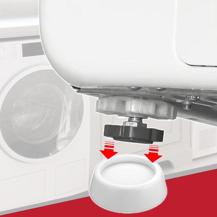 Anti Vibration Rubber Feet Appliance Furniture Non Slip Shock Absorber Pads (White, Pack of 4)