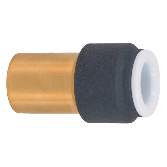 Radiator Valve 15mm x 10mm Anthracite Pushfit Reducing Straight Speed Fit Compression Stem