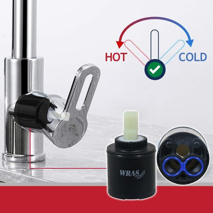 Mixer Tap Cartridge 35mm Single Monobloc Sink Basin Bath Hot Cold Water Valve