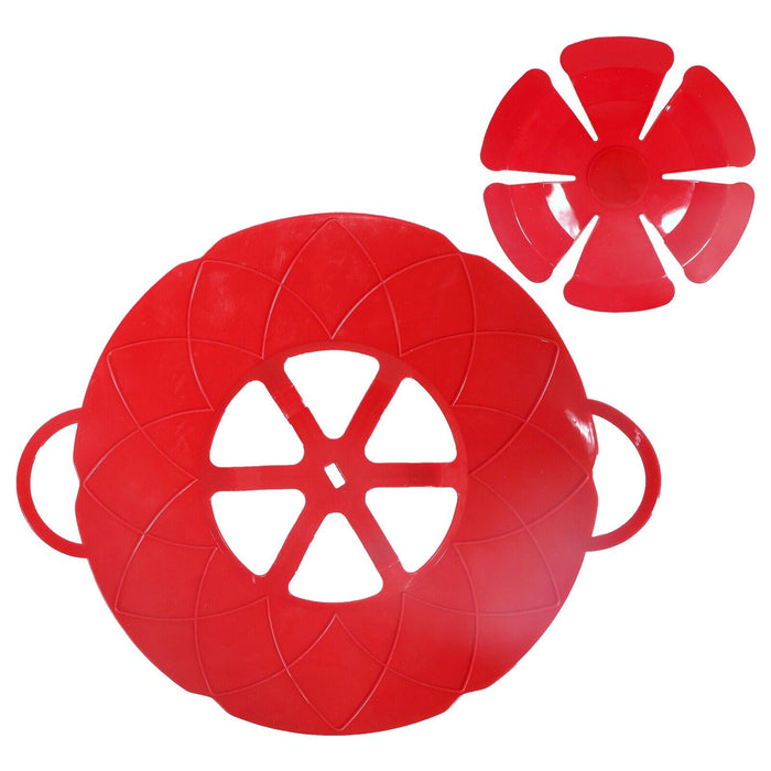 Pan Lid Spill Stopper Silicone Saucepan Pot Steamer Cover Anti Boiling Overflow Guards (Pack of 2)