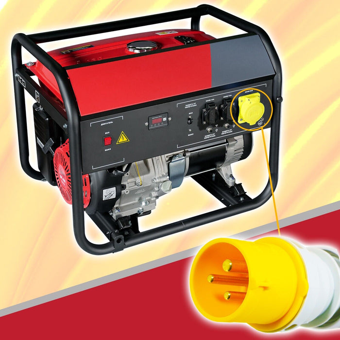 110V Extension Lead 14m 16A 1.5mm Extra Long Outdoor Construction Site Generator Cable (Yellow)