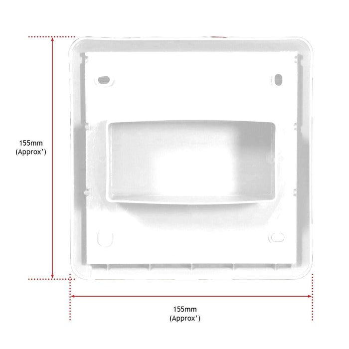 Cooker Hood External Vent Kit 4" 5" 6" 100mm 125mm 150mm Universal Exterior Wall Ducting Set (White)