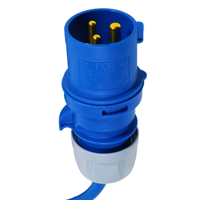 16A Extension Lead 14m 240V 1.5mm Extra Long Power Cable Cord 3-Pin 2P+E (Blue)