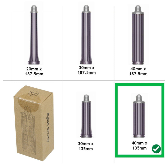 Dyson Airwrap Barrel 40mm x 135mm Hair Styler Attachment 1.6" Nickel / Iron 971889-04