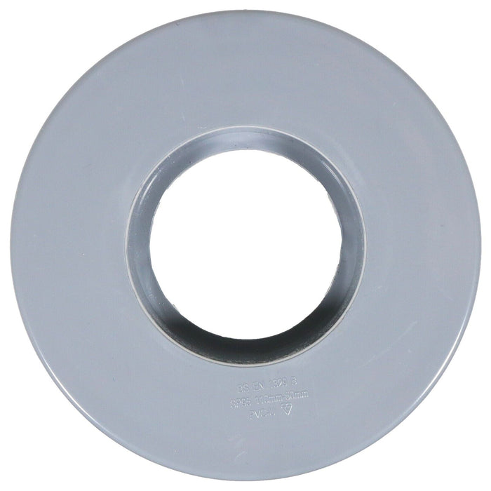 110mm Soil Pipe Reducer Boss Adaptor Solvent Weld Waste Push Fit Ring Seal (Grey)