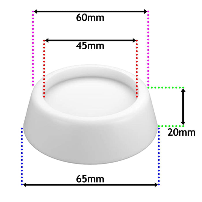 Anti Vibration Rubber Feet Appliance Furniture Non Slip Shock Absorber Pads (White, Pack of 4)