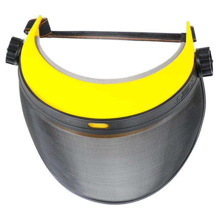 Full Face Protective Shield Strimming Trimming Chainsaw Garden Metal Mesh Visor (One Size, Adjustable Headband)