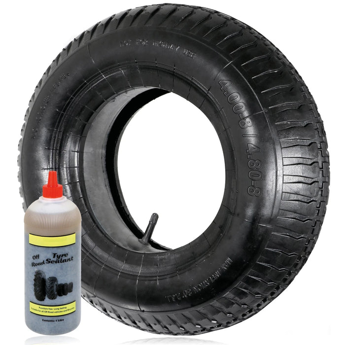 Wheelbarrow Wheel Inner Tube and Barrow Tyre 4.00 - 8 4.80-8 Innertube + Sealant