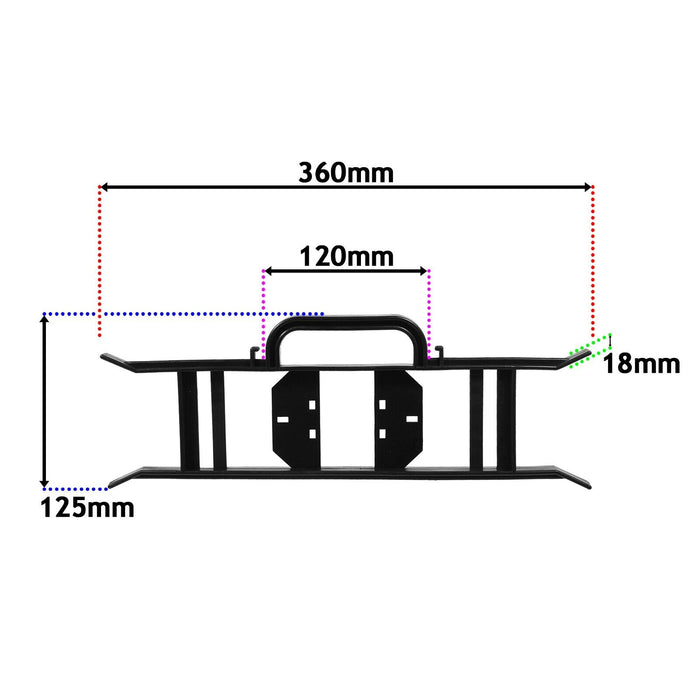 Caravan Cable Tidy Frame H Bracket Motorhome Extension Power Lead Wire Storage Winder (360mm x 125mm)