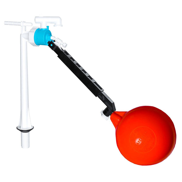 WRAS Toilet Fill Valve 1/2" BSP Brass Thread, 10" Cistern Fill Valve Bottom Entry