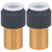 Radiator Valve 15mm x 10mm Anthracite Pushfit Reducing Straight Speed Fit Compression Stem Valves (Pack of 2)