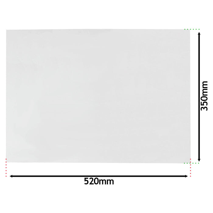 Universal Fridge Shelf Crisper Cover Clear Cut to Size Refrigerator 520mm x 350mm + 12" Trim Saw