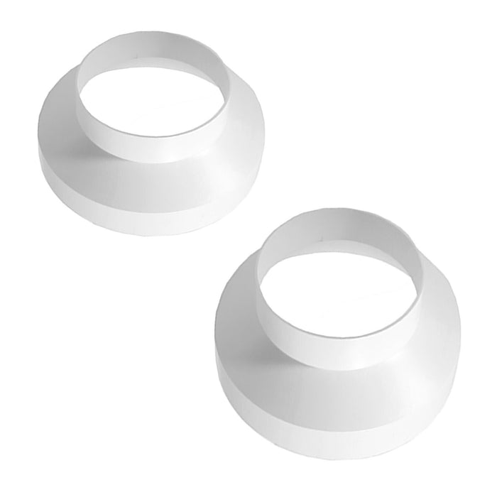 Air Conditioner External Vent Kit 4" 5" 6" 100mm 125mm 150mm Universal Exterior Wall Duct Set (White)