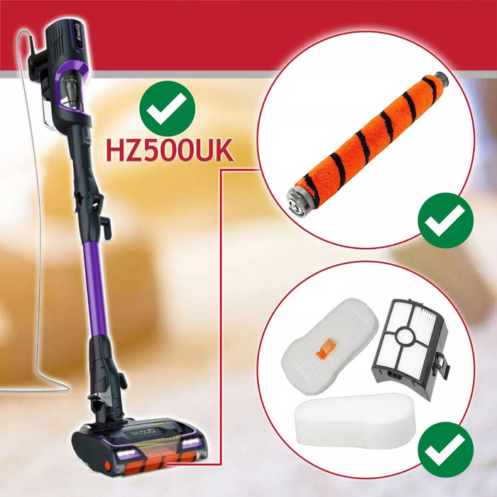 Roller Brush Filter Kit for Shark HZ500UK Vacuum Cleaner Soft Brushroll + HEPA Allergy Filters Set