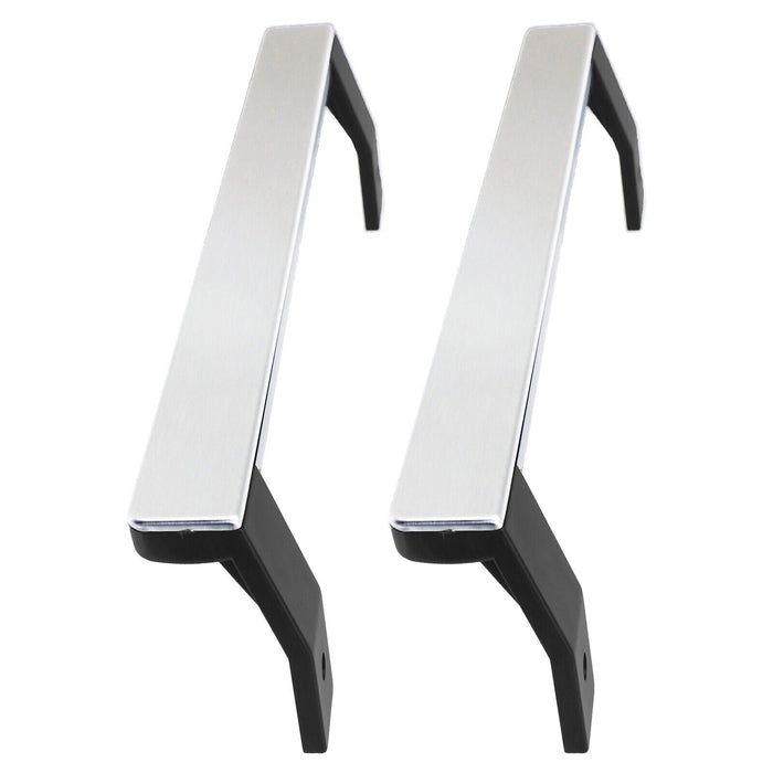 Door Handle Grab Bars for Beko CFP169 FFP167 Fridge Freezer 5907610700 (Silver / Black, 330mm, Pack of 2)