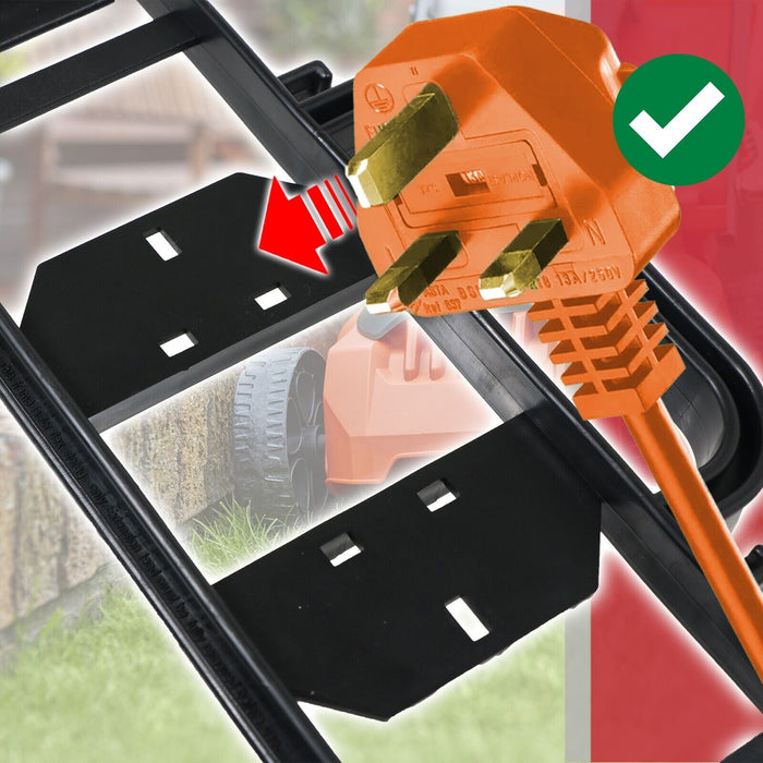 Universal Cable Tidy H Frame Bracket Extension Power Lead Wire Storage Winder (360mm x 125mm)