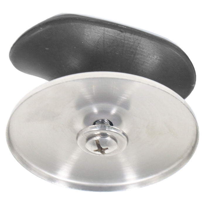 Universal Pan Lid Handle 6cm Saucepan Slow Cooker Steamer Pot Knobs (Black / Chrome Silver, Pack of 4)