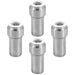 Radiator Valve 15mm x 10mm Pushfit Chrome Speed Fit Reducing Straight Compression Stem (Pack of 4)