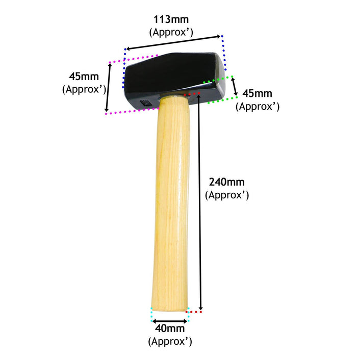 Log Splitter Lump Hammer Kit 6lb 10" Chisel Wedge Wood Splitting Maul + 4lb Sledge Club