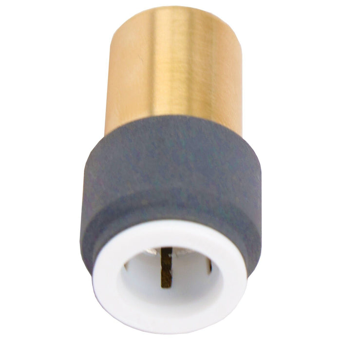 Radiator Valve 15mm x 10mm Anthracite Pushfit Reducing Straight Speed Fit Compression Stem