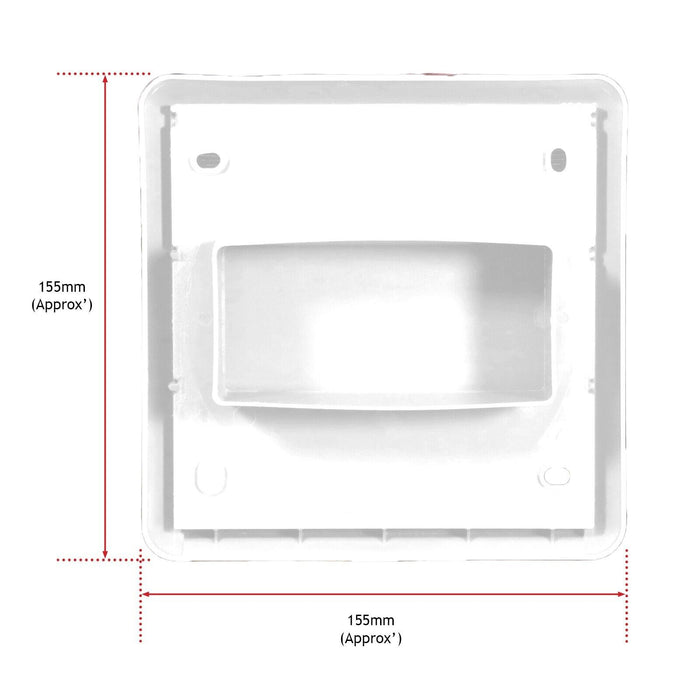 Air Conditioner External Vent Kit 4" 5" 6" 100mm 125mm 150mm Universal Exterior Wall Duct Set (White)
