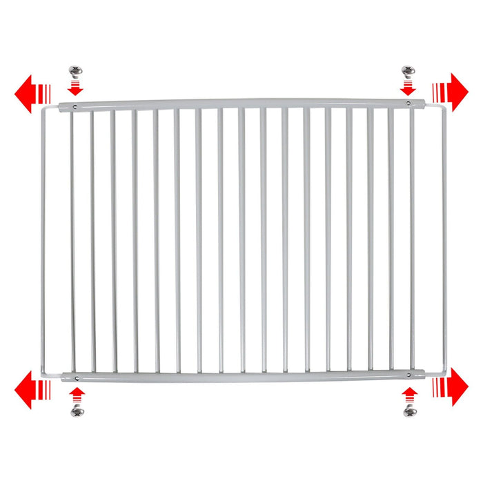 Universal Large Fridge Shelf Adjustable White Plastic Coated Shelves (Pack of 2, 425mm - 670mm x 320mm)