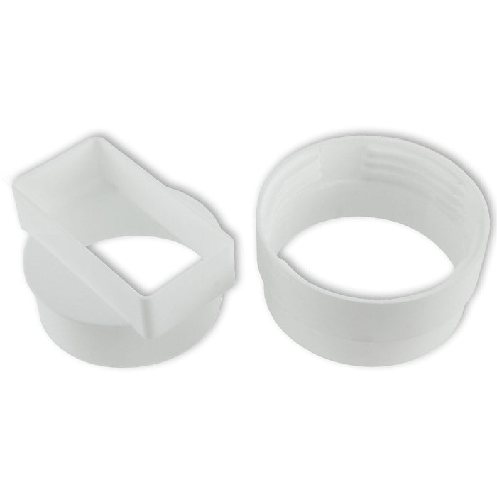 Cooker Hood External Vent Kit 4" 5" 6" 100mm 125mm 150mm Universal Exterior Wall Ducting Set (White)