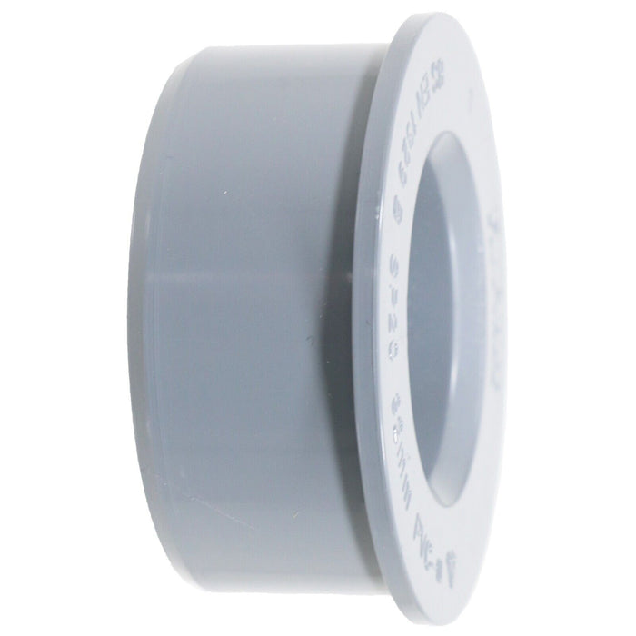 32mm Boss Adaptor Solvent Soil Stack Waste Pipe Reducer Push Fit Seal Ring (Grey)