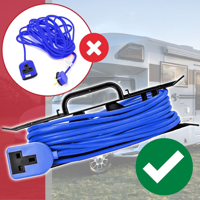 Caravan Cable Tidy Frame H Bracket Motorhome Extension Power Lead Wire Storage Winder (360mm x 125mm)