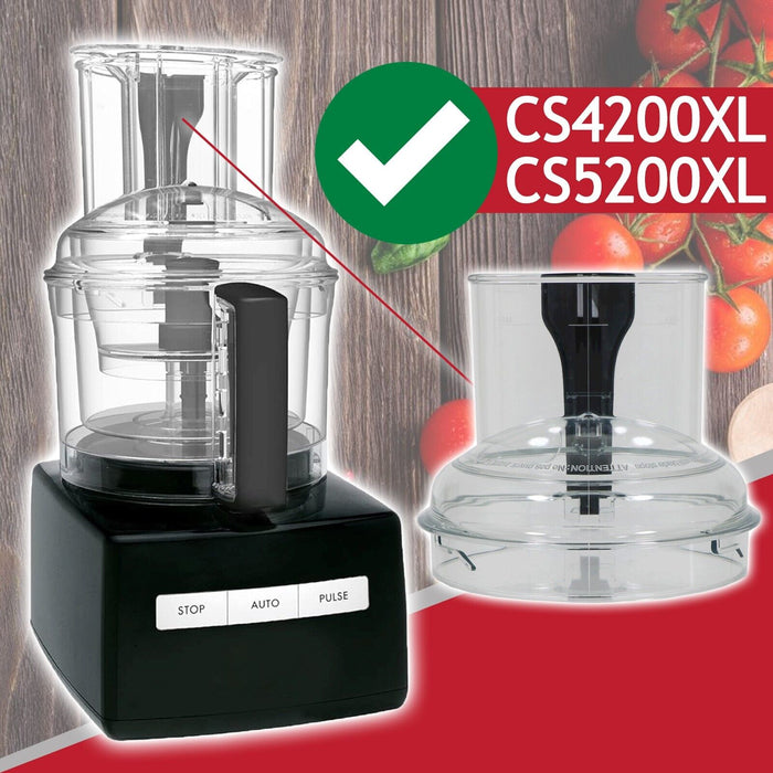 Magimix Lid Cover for CS4200XL CS5200XL Food Processor (Clear with Black Handle, 173333)