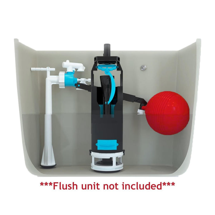 Bottom Entry Valve 1/2" Straight Toilet Cistern Filling Inlet + 6" Ball Float Kit