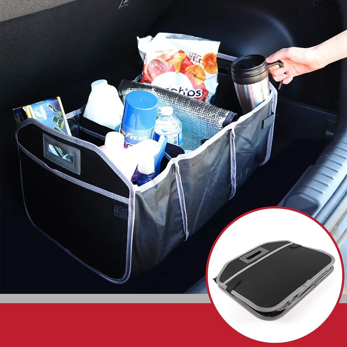 Car Boot Organiser Bag Removable Cooler Liner Collapsible Foldable Trunk Storage (550mm x 360mm x 300mm)