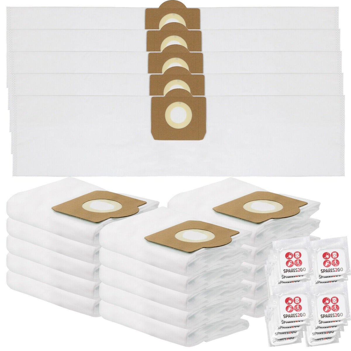 SPARES2GO Sacchetti in microfibra compatibile con V-TUF Mini M Class Extractor VTUF MINIHSV l'aspirapolvere Dust Buddy Bag (confezione da 10